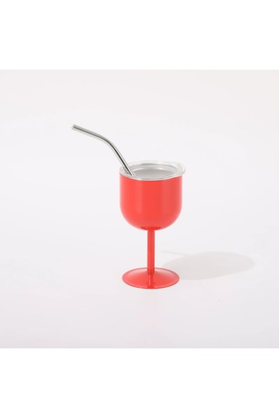 Generic 304 Stainless Steel Stemmed Cup 4oz Straw Double Wall Vacuum Outdoor