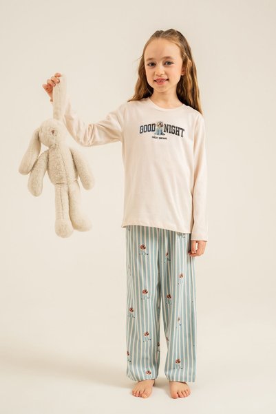 Arnetta 100% Cotton Girls' Long-Sleeved Pajama Set