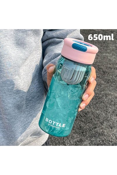 Generic Plastic Sports Water Cup with Tea Filter Student Portable Travel Tumbler