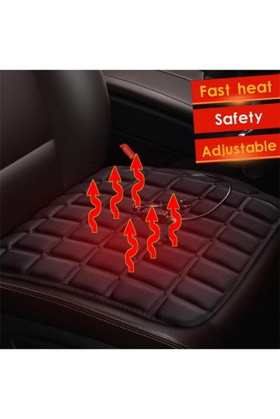 Generic Husă încălzită pentru scaun auto 12V, pernă încălzită pentru scaun, a...