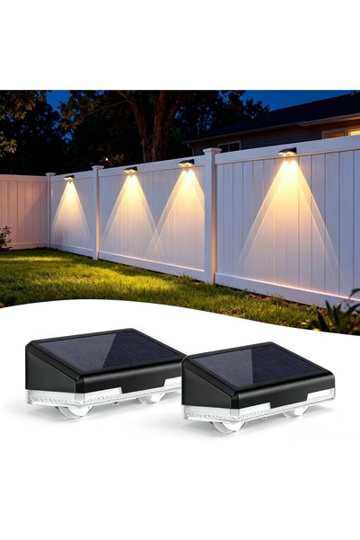 NIUBIER Solar Wall Lights 2 Pack, Outdoor Waterproof LED Wall Lamp, Deck Ligh...