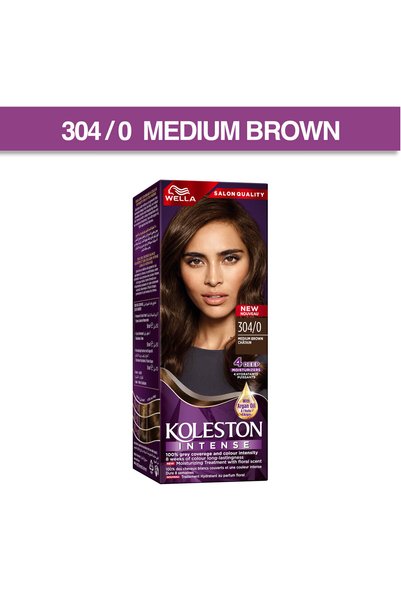 Wella صبغة شعر كولستون ماكسي، لون بني متوسط، رقم 304/0.
