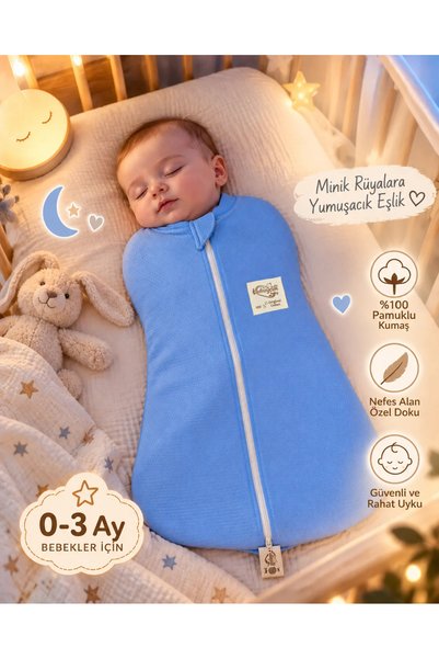 Tomuycuk Newborn Baby Onesie—100% Cotton, Breathable Sahra Fabric, Zipper-Fro...