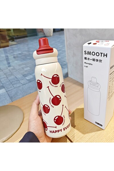 Generic 316 Stainless Steel Kids Vacuum Insulated Dual Drink Straw Cup