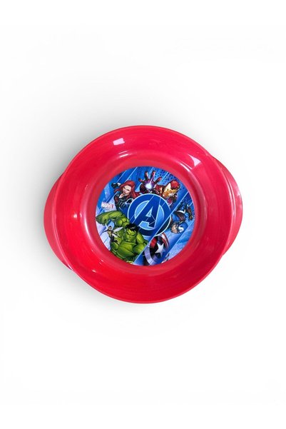 MARAVELA Kids' Bowl Marvel Avengers – Food-Grade Plastic, Microwave Safe, Red