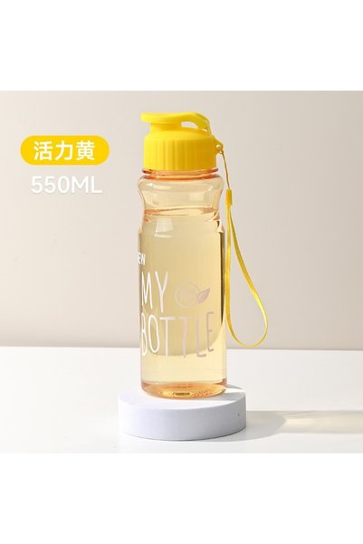 Generic Transparent Plastic Sports Water Bottle Handle Large Capacity Gym Cup