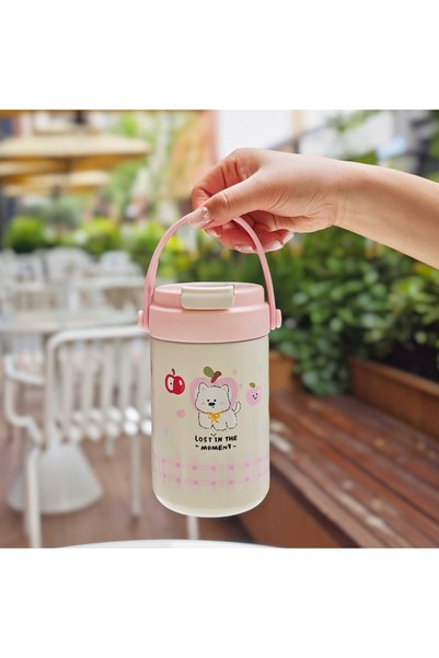 Generic Stainless Steel Vacuum Insulated Dual Drink Straw Cup Tea Infuser