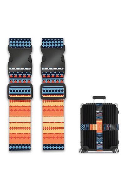 SWIUKPHE 2 Pack Adjustable Luggage Straps for Suitcase, Heavy Duty Polyester ...