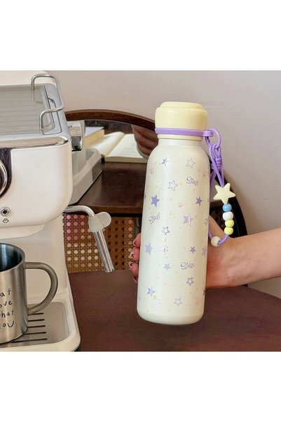Generic 316 Stainless Steel Insulated Straw Cup Rope Student Travel