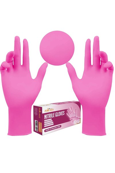 Zalcoon Nitrile Exam Disposable Gloves, Powder Free, Latex Free, Best for Res...