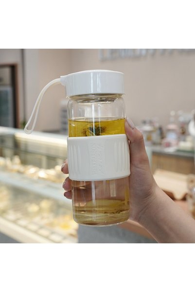 Generic كوب ماء زجاجي للمكتب، مقاوم للحرارة، كوب شاي للطلاب، محمول