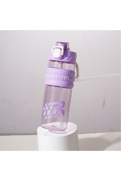 Generic Plastic Sports Straw Cup Handle Flip Lid Large Capacity Dual Drink
