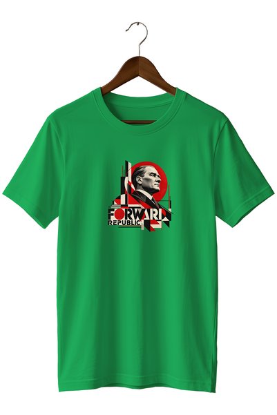 remonz November 10 Unisex T-Shirt with Geometric Print Featuring Atatürk’s Po...