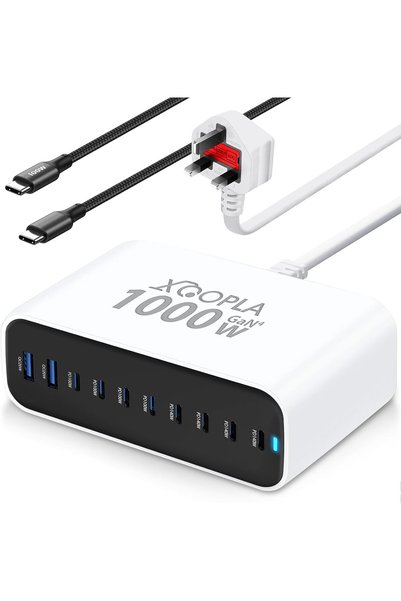 Generic محطة شحن USB-C بقوة 1000 واط، 10 منافذ، بحد أقصى 140 واط لكل منفذ