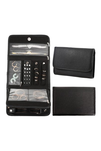 VAODO Folding Jewelry Organizer, Travel Jewelry Organizer Roll, Portable Jewe...