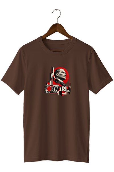 remonz November 10 Unisex T-Shirt with Geometric Print Featuring Atatürk’s Po...