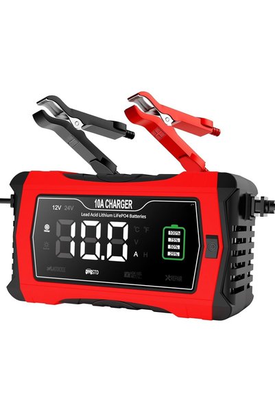 Generic Battery Charger, Trickle Charger, 10-Amp 12V and 24V Smart Car Batter...