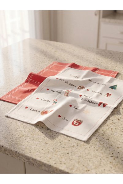 LC Waikiki LCW HOME Assorted Checked Dish Towel, 2-Pack, 50x70 cm