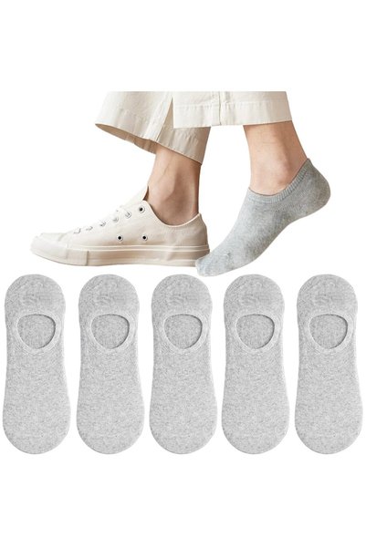 GENERAL 5 Pairs No Show Short Cotton Socks for Men Women