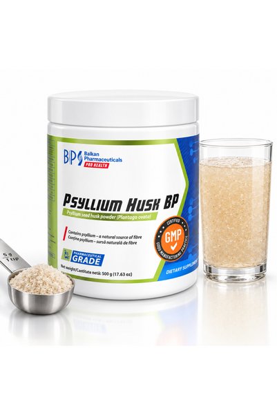 Balkan Pharmaceuticals Supliment Alimentar Psyllium Husk BP 500 g, Balkan Pha...