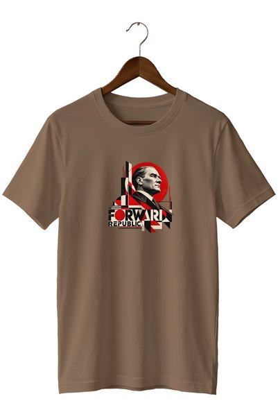 remonz November 10 Unisex T-Shirt with Geometric Print Featuring Atatürk’s Po...