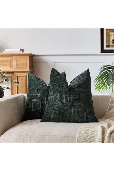 Generic أغطية وسائد زخرفية، مجموعة من 2، أغطية وسائد مقاس 45×45 سم، أغطية وسا...
