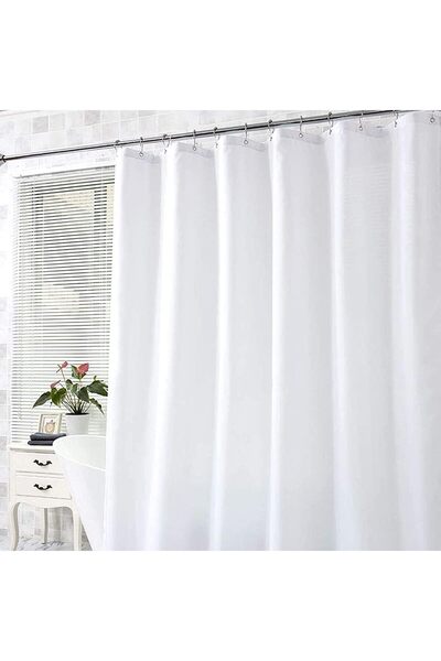 Generic DEARARTBath Pure White Shower Curtain Quick Dry, 180''L × 150''W cm C...
