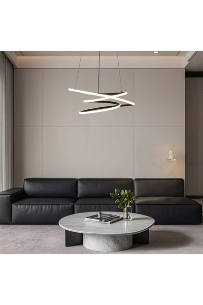 Generic Brand Modern Black Lighting Fixture, 3 Lights, 75 Watts.