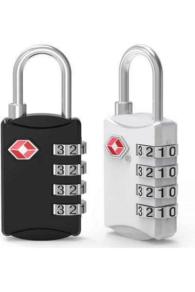 Generic 2 Pack 4 Digit TSA Luggage Locks, Outdoor Waterproof Padlock, Combina...