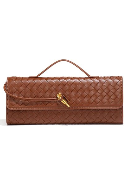 Generic Suede Woven Evening Clutch Purses Women Crossbody Shoulder Hobo Handbag