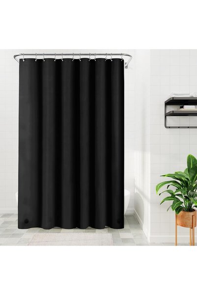 Generic Extra Long Black Shower Curtain Liner with 3 Magnets - 72" x 84" XL, ...