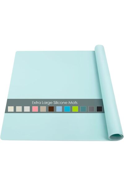 Generic Extra Large Silicone Craft Mat for Kids, Mint Green Silicone Sheet fo...
