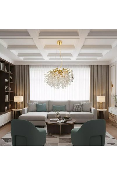 Generic Brand Najaf Crosh Modern Gold + Transparent E14*10 600mm