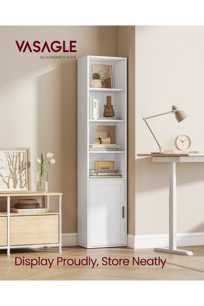 Talis White Bookcase 31.8x24x175 cm