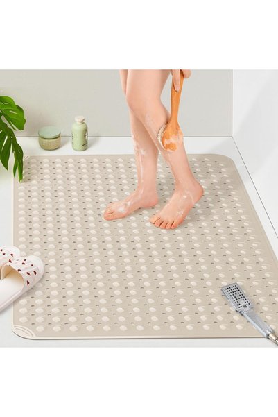 Generic Extra Large Shower Mat, 34.6" L x 23.2" W TPE Anti Slip Stand Up Show...