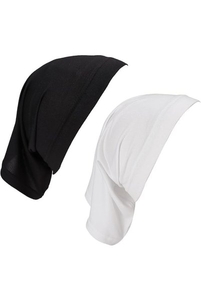 Generic Hijab Cap Cotton, 2 Pieces Under Caps for Women Men, Unisex Solid Col...