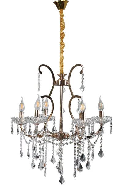 Generic Brand Najaf Modern Candlestick Gold + Transparente14*6