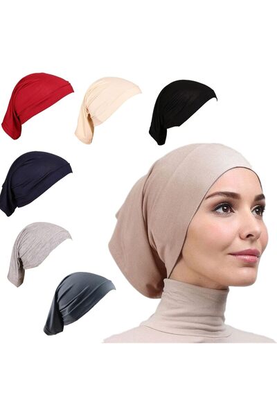 Generic قبعة تحت الحجاب للنساء من تانكيانغ، 6 قطع - مقاس واحد