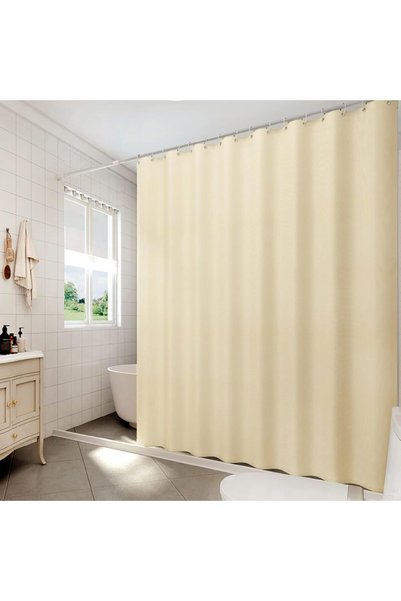 Generic DEARARTBath Light Yellow Shower Curtain Quick Dry, 150''W × 180''L cm...