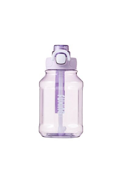 Generic BPA-Free Plastic Straw Sports Water Bottle, Heat-Resistant Leak-Proof...