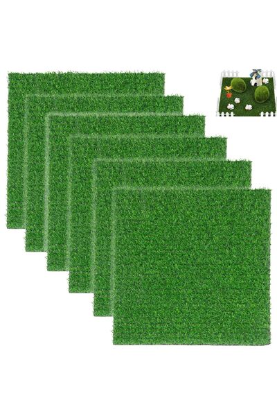Generic Artificial Grass Mat, Green Synthetic Turf, Miniature Garden Decorati...