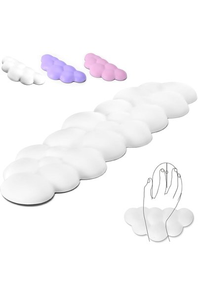 Generic وسادة دعم معصم من إسفنج الذاكرة ووسادة دعم معصم الماوس للعمل والألعاب...