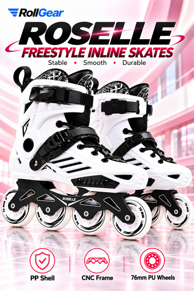 Roselle Beginner Skating Shoes for Men, Women and Teens with Supportive Ankle...