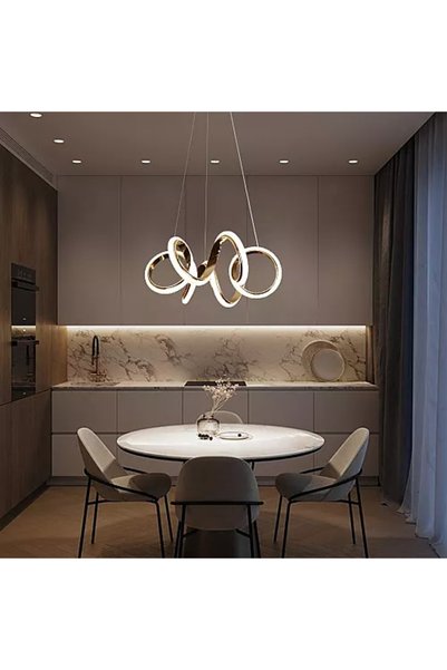 Generic Brand Modern Gold Color Lighting Fixture 3 Lights 65 Watts