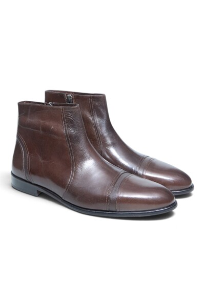 FRANCO CALVANI BUFFALO COFFEE - DEER COFFEE BROWN SLIP-ON GENUINE LEATHER MEN...