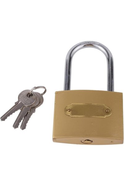 Generic Brass Padlock - 70mm | Weatherproof Padlock with Keys for Travel Bags...