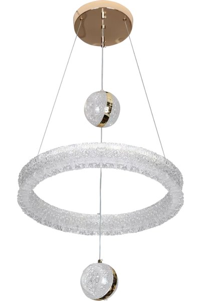 Generic Brand Modern Area Golden Ring Lighting 3 Lights 55W