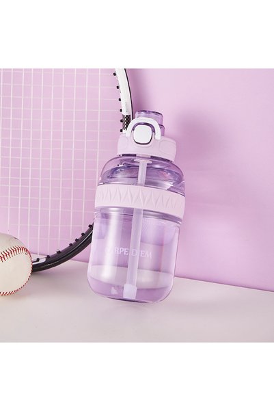 Generic Plastic Straw Sports Water Bottle, Shatterproof Leak-Proof BPA-Free, ...