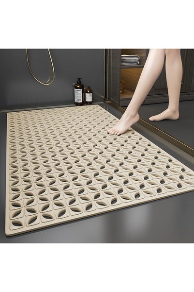 Generic Shower Mat Non Slip TPE Soft Bathtub Mats with Suction Cups and Drain...