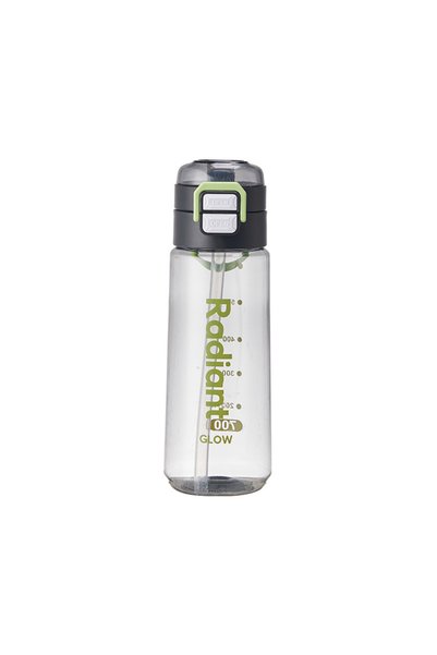 Generic Plastic Dual-Use Sports Water Bottle, Push Button Lid, BPA-Free Leak-...
